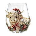 thumbnail image 2 of Cute Highland Cow Wine Glass, Highland Cow Gifts for Women, Halloween Stemless Wines Glass Thanksgiving Decor, 2 of 6