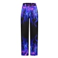 thumbnail image 3 of Dihao Pants for Men Men's Casual Flame Printing Bandage Loose Sport Cool Pajama Pants Trousers Full Length Pants Trendy Wide Leg Trousers, 3 of 4