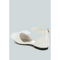 thumbnail image 3 of Clarice Sheer Bow Detail Glitter Flat Sandals, 3 of 11