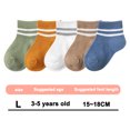 thumbnail image 2 of Calcetines transpirables de malla de estilo fino de verano Nuevos calcetines de tubo mediano para bebé Calcetines para bebé Calcetines para recién nacidos - rayas de colores, L, 2 of 5