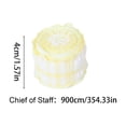 thumbnail image 3 of Yellow Gingham Ribbon, 1.5 Inch x 10 Yards Plaid Ribbon Ruffled Edge Polyester Fabric Craft Ribbons for Gift Wrapping Wedding Invitations Bouquets Christmas Decor, 3 of 7