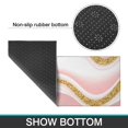 thumbnail image 6 of Pink and Gold Marble Pattern Anti Fatigue Kitchen Rugs Set Of 2, Non Slip Washable Decorative Floor Mats for Kitchen Sink Laundry, 17"x30" and 17"x47", 6 of 6