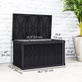 thumbnail image 3 of Outsunny 70 Gallon Deck Box, Resin Outdoor Storage Box with Handles, Black, 3 of 10