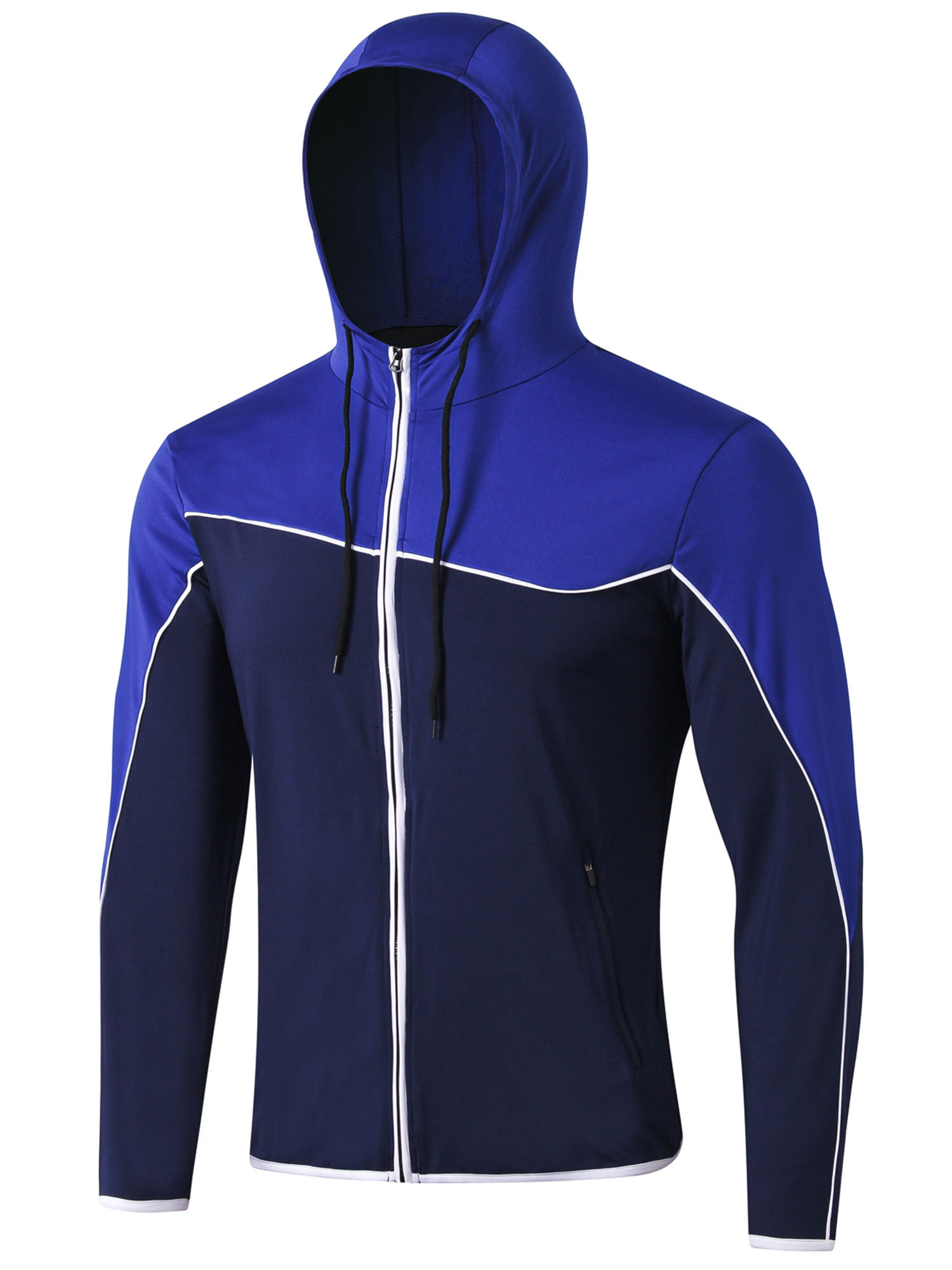 Details about   Moving Comfort Blue Hooded Full Zip Running Jacket Size Medium