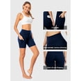 thumbnail image 4 of TRYSIL Women's Biker Shorts Inseam 8" High Waist Yoga pants Workout Gym Running Volleyball Spandex Shorts with Pockets, 4 of 7