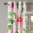thumbnail image 3 of Ambesonne Grommet Curtain, , 50"x120", Dark Pink Rose Fern Green, 3 of 5