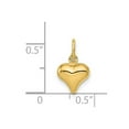 thumbnail image 2 of 14k Yellow Gold Hollow Polished Mini Puffed Love Heart Charm 8.6x13.8mm Pendant Necklace for Women, 2 of 2