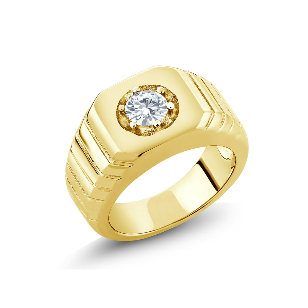 Gem Stone King - Gem Stone King 18K Yellow Gold Plated Silver Men's ...