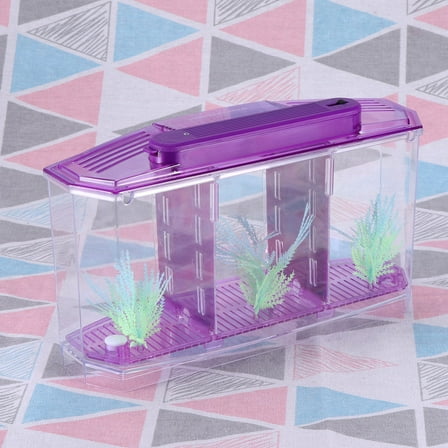 TABLZONE Mini Plastic Aquarium Fish Tank in for Small Fish, Betta, Shrimp, and Reptile Habitat - 1 Set