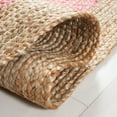 thumbnail image 5 of SAFAVIEH Natural Fiber Cebrail Geometric Area Rug, Pink/Natural, 5' x 8' Oval, 5 of 8