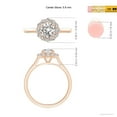 thumbnail image 5 of ANGARA Natural Classic Diamond Scalloped Halo Ring in 14K Rose Gold for Women (Size-5.8mm| Color-I-J| Clarity-I1-I2) | April Birthstone, Anniversary, Jewelry Gift for Women | Natural Diamond Ring, 5 of 10