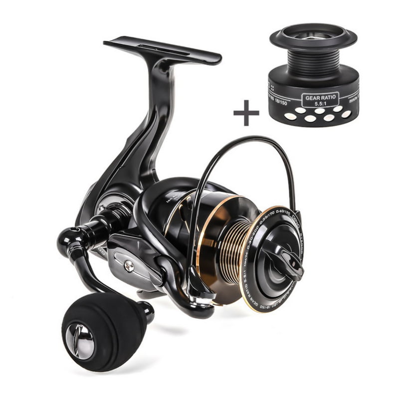 Spinning Fishing Reel Metal Heavy Duty Lightweight Casting Spinning Reel for Saltwater and Freshwater Fishing Fly Fishing Reel Tackle Accessory 