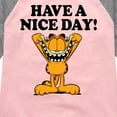 thumbnail image 3 of Garfield - Have A Nice Day - Toddler And Youth Girls Raglan Graphic T-Shirt, 3 of 5
