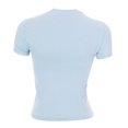 thumbnail image 5 of Womens T-Shirts Short Sleeve Solid Round Neck Stretchy Cropped Tops Lightweight Soft Comfy Slim Fit Workout Running Tees, 5 of 5
