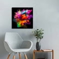 thumbnail image 5 of Chilfamy Colorful Explosion Colored Powder Canvas Wall Art Decor 12x12in, 5 of 6