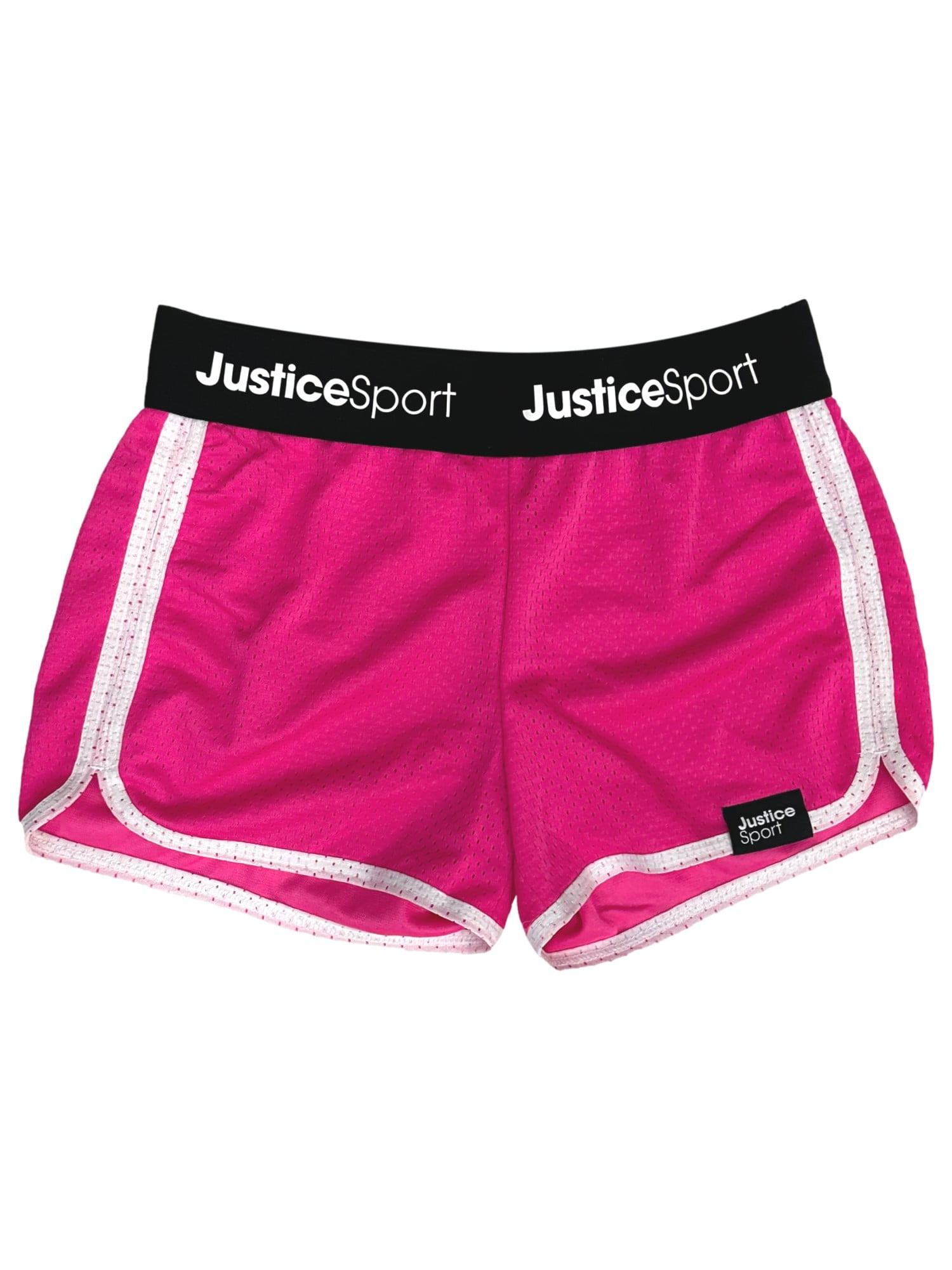 Justice Sport Girls Hot Pink Mesh Activewear Athletic Running Shorts XS