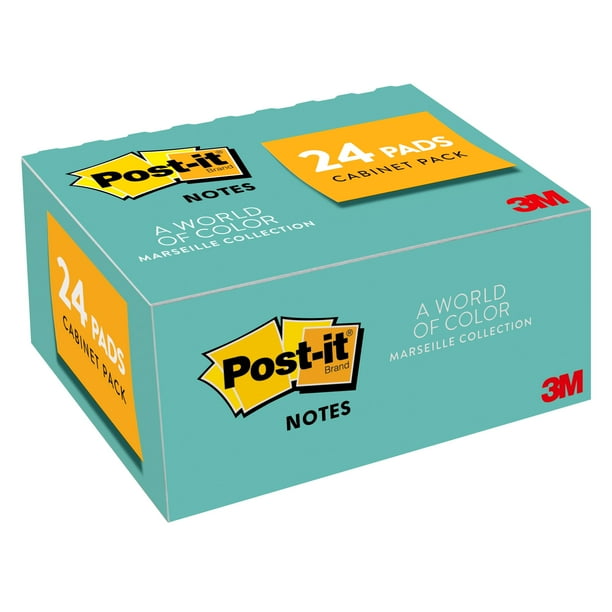 Postit Notes Value Pack, 1 3/8" x 1 7/8", Pastel Colors, 24 Pads
