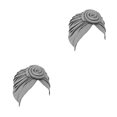 thumbnail image 2 of Turbante Africano Preatado Sweethay Ajustable Ligero Gris 2Conjunto, 2 of 6