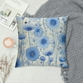 thumbnail image 2 of COMIO Watercolor Light Blue and Indigo Dandelion Wild Flowers Throw Pillow Covers Decorate Home Living Room Girls Room,Spring Summer Cottagecore Pillowcase, 2 of 5