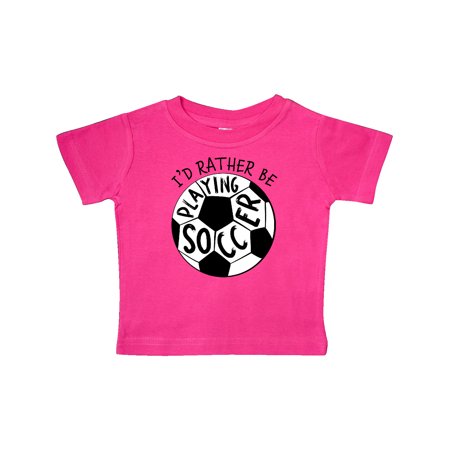 

Inktastic Id Rather Be Playing Soccer Gift Baby Boy or Baby Girl T-Shirt