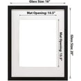 Walmart 16x20 Black Solid Wood Frame with Tempered Glass, Mat for 11x14