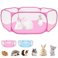 thumbnail image 2 of Protoiya  Outdoor Foldable Pet Playpen Breathable Small Animals Tent Transparent Pet Exercise Fence Rabbit Play Pen Cage for Rabbits Hamster Hedgehogs Diameter 120cm, 2 of 8