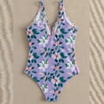 thumbnail image 3 of Womens One Piece Swimsuits Floral Print Tummy Control Bathing Suits Monokinis Swimwear, 3 of 5