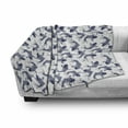 thumbnail image 3 of Koi Fish Soft Flannel Fleece Blanket, Carp Koi Sketch Drawing with Detailed Fish Scales Pattern Eastern Marine Life, Cozy Plush for Indoor and Outdoor Use, 70" x 90", Navy Blue White, by Ambesonne, 3 of 6