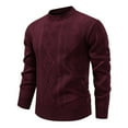 thumbnail image 2 of RMGVDSD Mens Cable Knit Sweater Casual Long Leeve Crewneck Pullover Sweaters Warm Knit Pullovers Fall Winter Thermal Soft Comfortable Sweater Comfort Sweaters, 2 of 4