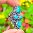 thumbnail image 2 of Natural Santa Rosa Turquoise Gemstone 925 Sterling Silver Ring Size 7, 2 of 3