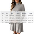 thumbnail image 3 of UKHCCC Women's Turtleneck Maternity Dress, Ribbed Knit A-Line Mini Dress with Long Bell Sleeves, Stretchy Casual Pregnancy Dress, 3 of 7