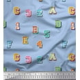 thumbnail image 1 of Soimoi Rayon Fabric Numbers & Alphabets Text Fabric Prints by Yard 42 Inch Wide, 1 of 4