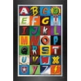 thumbnail image 2 of Rader, Lauren 11x14 Black Ornate Wood Framed with Double Matting Museum Art Print Titled - Superhero Alphabet, 2 of 4