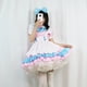 thumbnail image 3 of Vestido de Lolita rosa y azul con lazo grande súper lindo para mujer de talla grande Vestido lindo de Lolita de Gran Hermano, 3 of 5