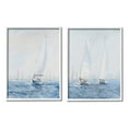 thumbnail image 3 of Stupell Industries Serene Sailboats Floating Cloudy Sea Sky Painting White Framed Art Print Wall Art Set of 2, 11x14, by Tim OToole, 3 of 5