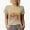 Tan, variant on Distressed Make Heaven Crowded - Retro Wavy Text Art, Christian Merch Gift, Tan T-Shirt, XL