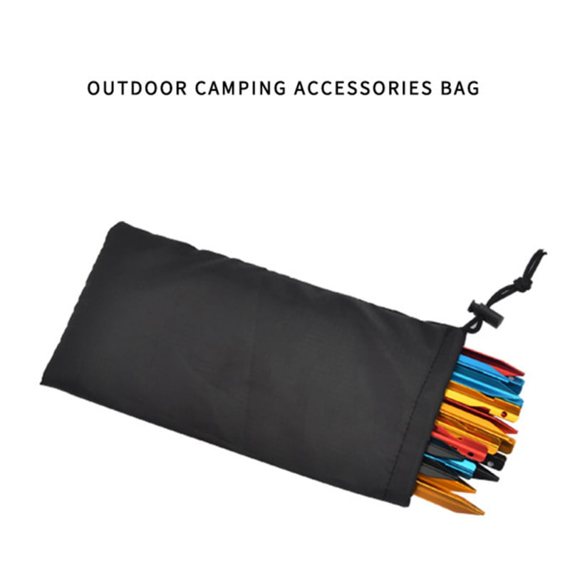21cm Tent Peg Nails Stake Storage Bag Outdoor Camping Tent Peg Nail Organizer P0