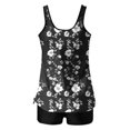 thumbnail image 4 of Maqroz Tankini Swimsuit for Women Floral Print Top with Shorts Two Piece Bathing Suit Modest Swimwear Beachwear Summer Vacation Pool Party Casual Swimming Costume, 4 of 4