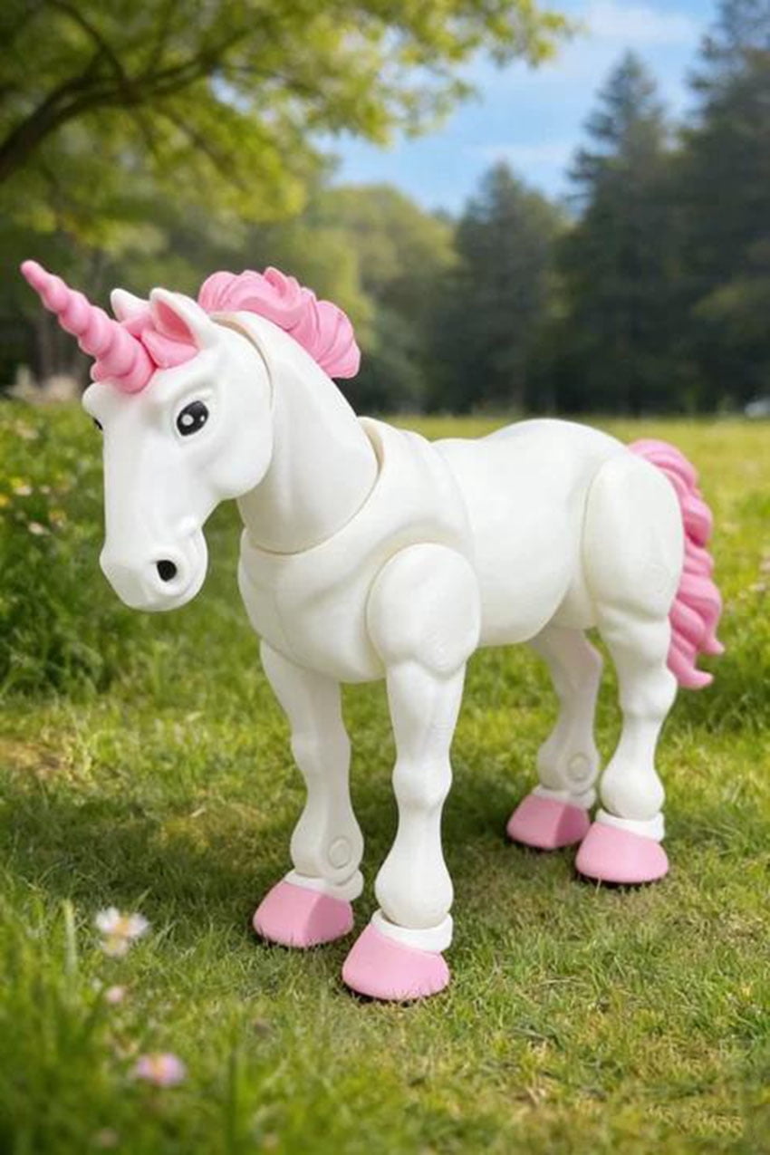 3D Printed Unicorn Figurine,Jointed Fantasy Horse Statue for Kids Room Decor, Birthday Gift, Home Tabletop Ornament, Collectible Animal Figure