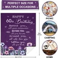 thumbnail image 6 of 60th Birthday Gifts for Women Blanket, 60th Birthday Gift Ideas, Happy 60th Birthday Gifts for Women, Best Birthday Gifts for 60 Year Old Woman, 60th Birthday Decorations Blanket 50"X60", 6 of 6