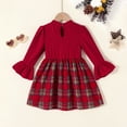 thumbnail image 4 of Younger Tree Baby Girl Fall Winter Dress Long Sleeve Turtleneck Vintage Knit Red Christmas Sweater Dresses Skirt Clothes for 4-5T, 4 of 8