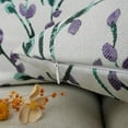 thumbnail image 6 of Classical Embroidery Jacquard Purple Square Decorative Throw Pillow Case Cushion Cover,12x20 inch, 6 of 6