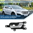 thumbnail image 2 of Mango de puerta interior del lado del pasajero trasero derecho para Hyundai Santa Fe 2013-2018, mango de puerta interior No.836202W000, tono negro plateado, 1 Pc, 2 of 6