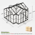 thumbnail image 2 of Jocisland Chalet Greenhouse 12x10x8 ft with Quick-Connect Fittings, for Outdoors Garden Backyard, Walk-in Aluminum Greenhouse with 2 Vents, Black, 2 of 7