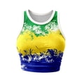 thumbnail image 4 of Bibifish Womens Tank Tops Crew Neck Brazil Flag Gradient Print Camisoles Cropped Summer Sleeveless Shirts, 4 of 4