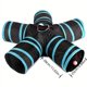 thumbnail image 2 of Pet Tunnel Collapsible Tube Toy Tunnel, Pet Cats Kitten 5-Way Foldable Tunnel Tube Hanging Bell Ball, 2 of 4