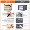thumbnail image 4 of Bolsas de almacenamiento de ropa Lifewit, paquete de 4 unidades, transparentes, 18 litros, con cierre, 4 of 9