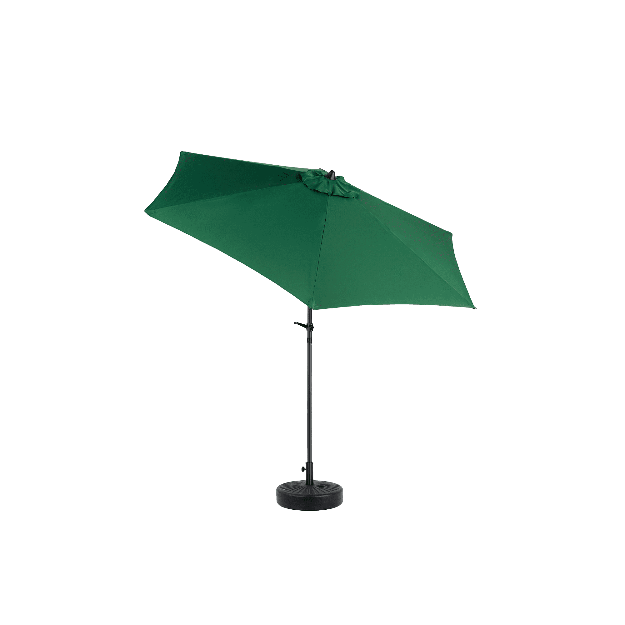 9FT Outdoor Patio Umbrella,Outdoor Table Umbrella with Push Button Tilt and Crank, Market Umbrella 6 Sturdy Ribs , Deck, Backyard, Pool (Base Not Included),Dark Green