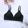 thumbnail image 3 of Amidoa Push-up Bras for Older Women Smoothing Seamless Black Solid Bra Bralettes for Women M, 3 of 3