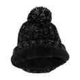 thumbnail image 2 of ClimaZer0  Sherpa Lined Knit Winter Beanie Pom Hat (Women), 2 of 3
